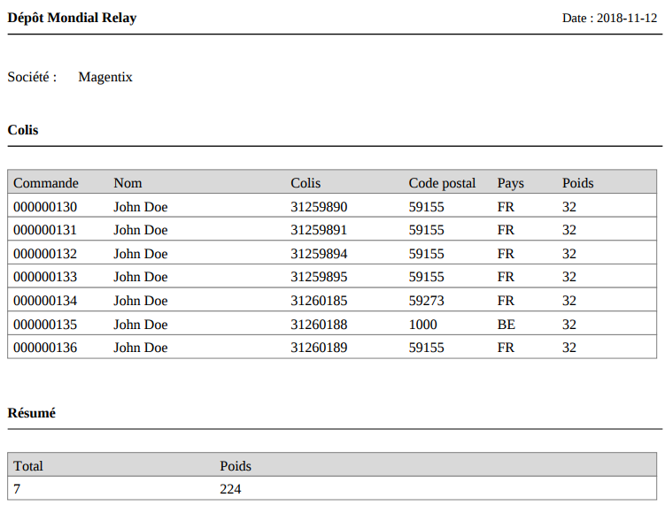 Mondial Relay Deposit File